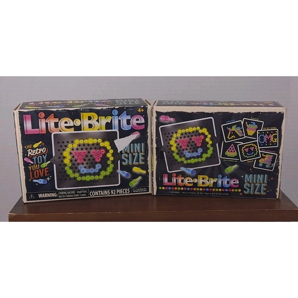 Mini‎ Size Lite Brite Touch Kids' Light-Up Game Toy 92 Pieces Set Of 2